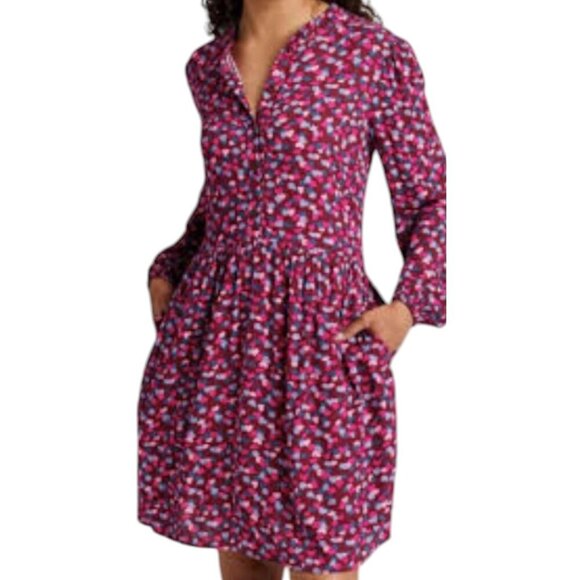 Modcloth Sugar Hil lSmock Dress - Confetti Hearts Long Sleeve Dress Pockets - Picture 1 of 9